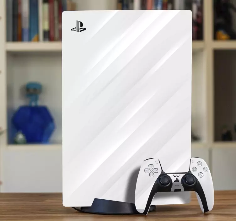 PS4 Aufkleber Weiß mit leuchtenden lichtern - TenStickers