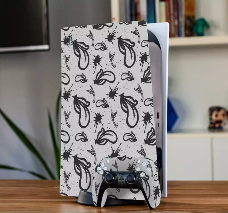 Ps5 skin ausdrucksvolles muster cover - TenStickers