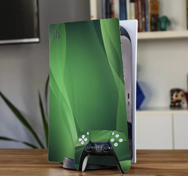 Ps5 skin elegantes grünes muster - TenStickers