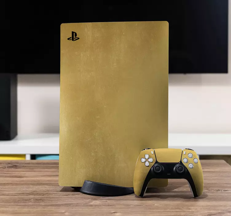 PS5 Skin gebürstetes Gold - TenStickers