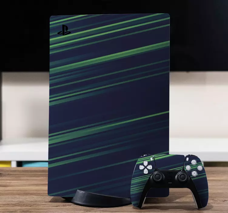 PS5 Skin gestreifter gaming-schutz - TenStickers