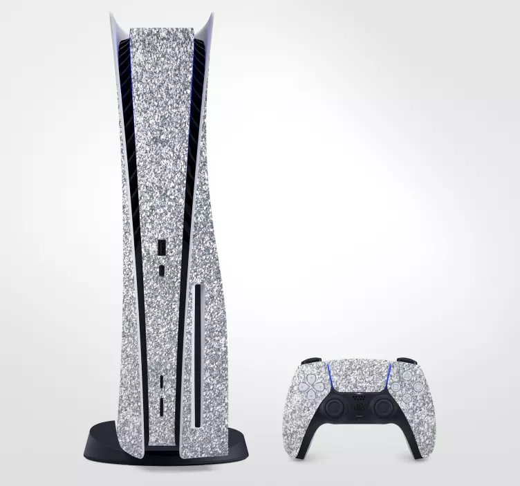 PS5 Aufkleber Glänzende silberne Aufkleber - TenStickers