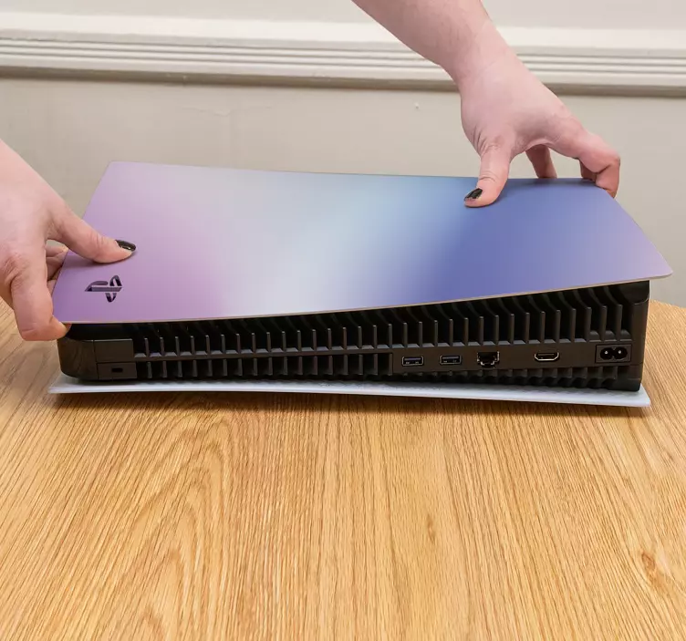 PS5 Aufkleber Holografischer lila 3d-effekt - TenStickers