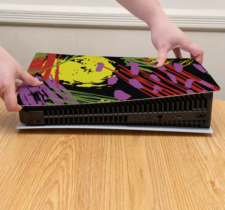 Ps5 skin lebhaftes abstraktes cover - TenStickers
