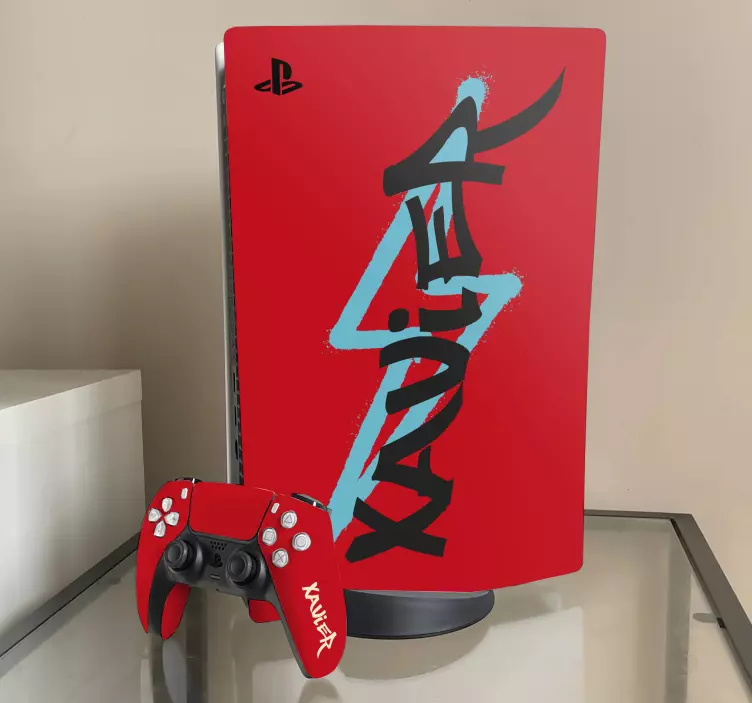 PS5 Aufkleber Mein name ist kartengraffiti - TenStickers