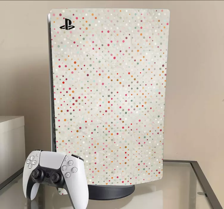 Ps5 skin mit buntem punktmuster - TenStickers