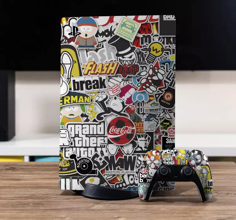 PS5 Aufkleber „stickerbombe“ - TenStickers