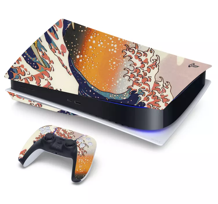 PS5 Skin wellen und berge - TenStickers