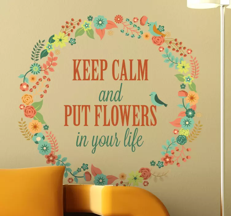 Put flower in your life Aufkleber - TenStickers