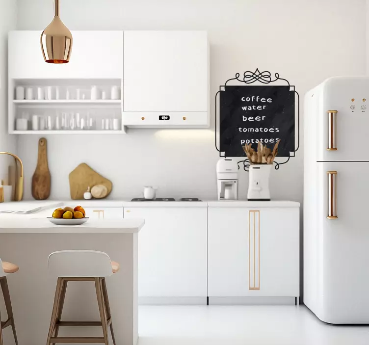 Quadratische Vintage Tafel Aufkleber - TenStickers