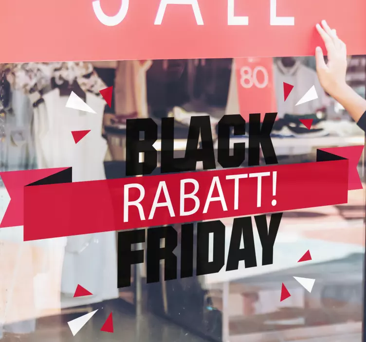 Rabatt Aufkleber Black Friday - TenStickers