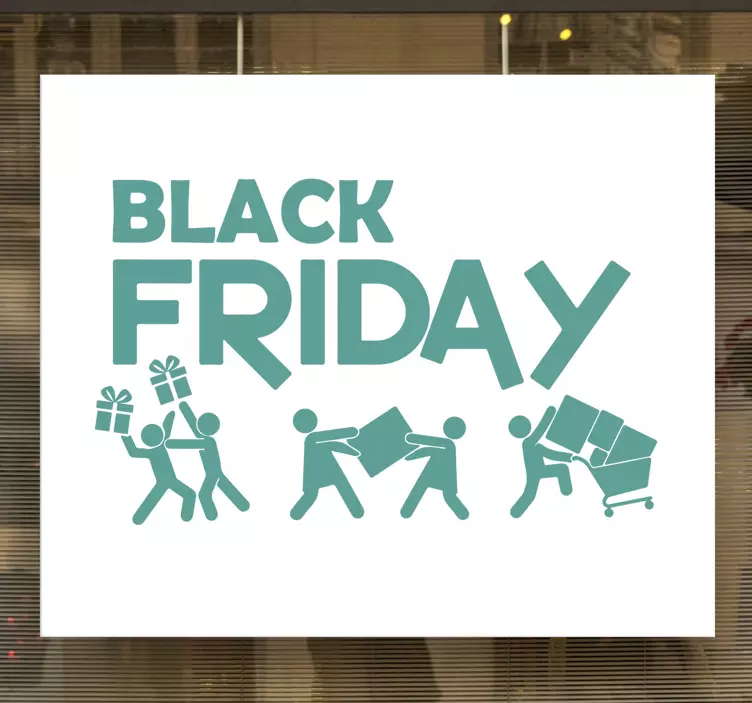 Wandtattoo Black Friday einkaufsmenge abbildung - TenStickers
