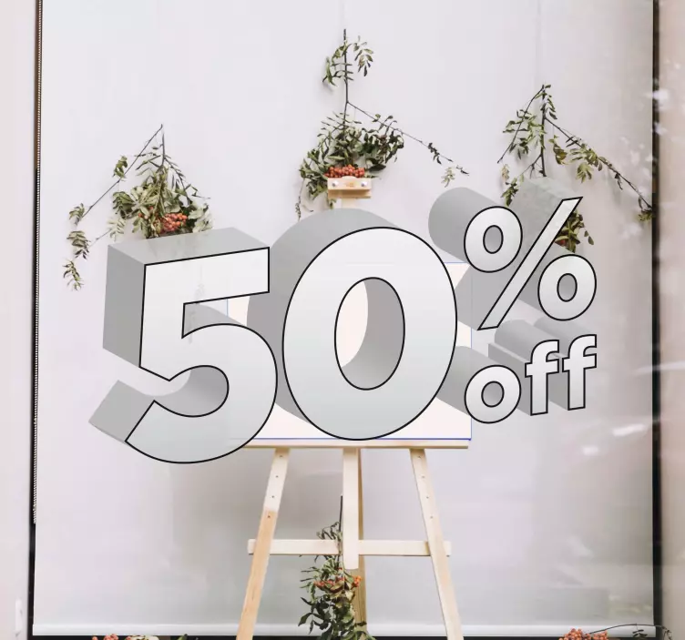 Rabatt aufkleber für aktionspräsentationen - TenStickers