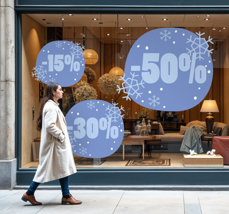 Rabatt Aufkleber winterrabatt - TenStickers