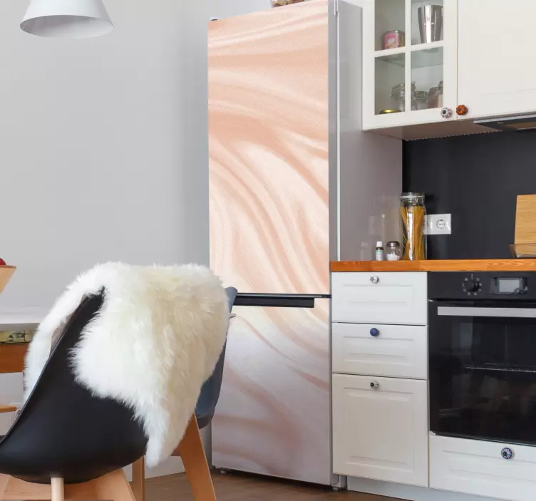Rosa marmor kühlschrank vinyl aufkleber - TenStickers