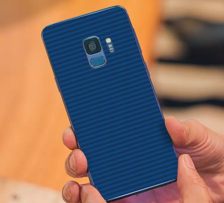 Samsung Sticker gestreifte blaue abdeckung - TenStickers