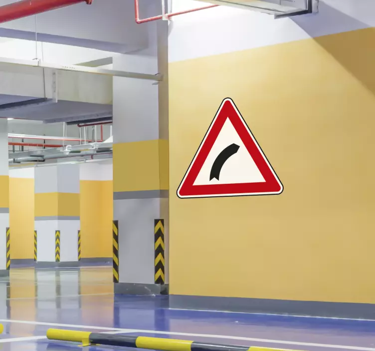 Scharfe Kurve Sticker - TenStickers