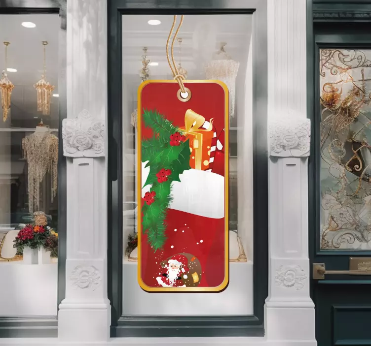 Schaufenster Aufkleber Weihnachts Etikett - TenStickers