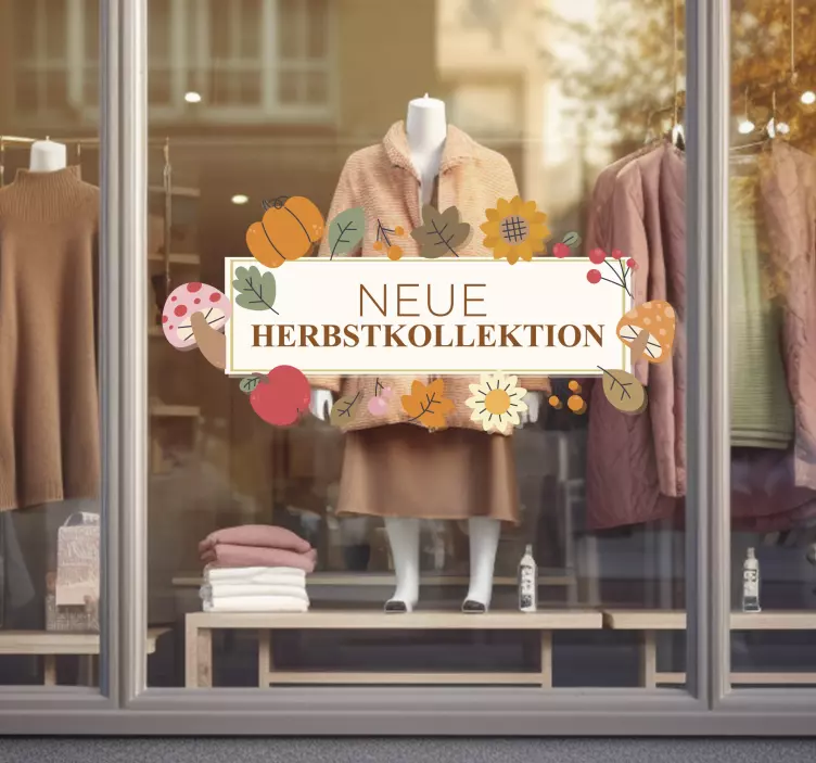 Schaufenster Folie neue herbstkollektion - TenStickers