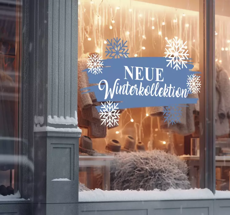 Schaufenster folie neue winterkollektion - TenStickers