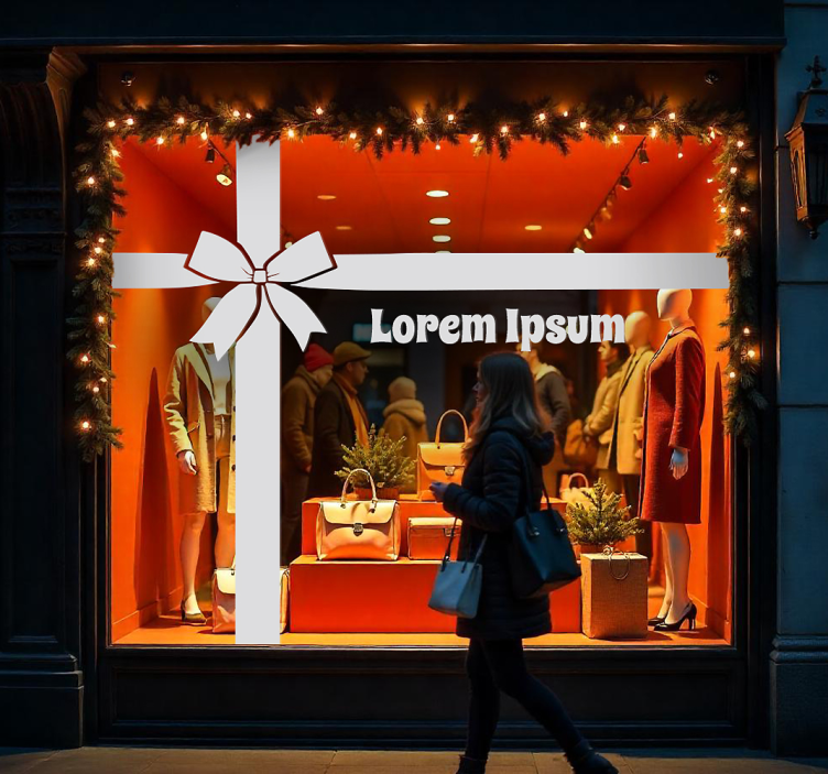 Schaufenster Folie personalisiertes geschenkband - TenStickers