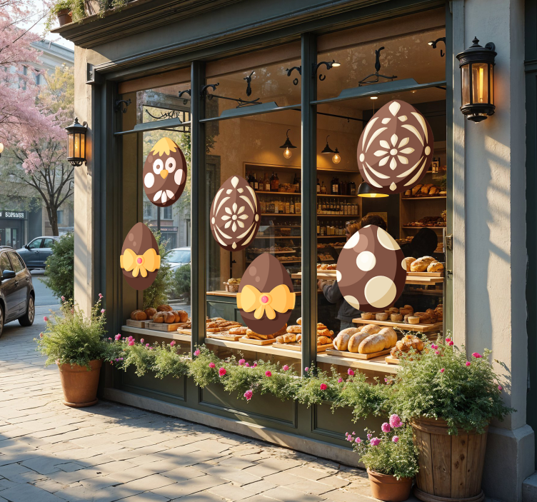 Schaufenster Folie schokoladen-ostereier - TenStickers