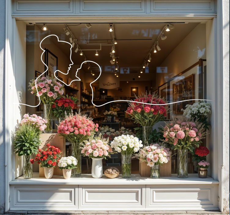 Schaufenster Folie strichzeichnungen mutter - TenStickers