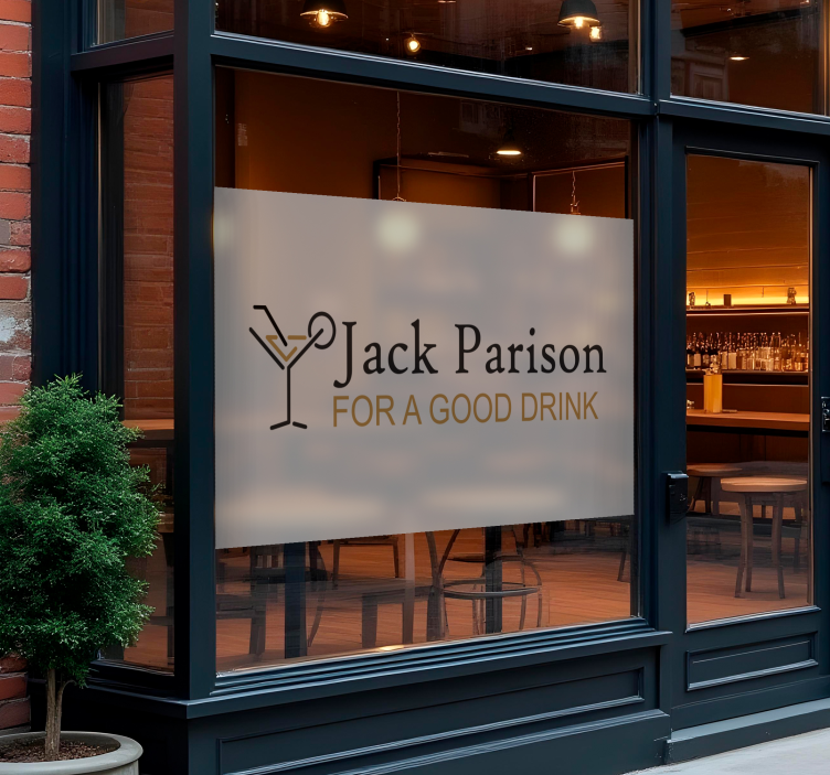 Schaufenster Folie transluzenter klebestreifen mit logo - TenStickers