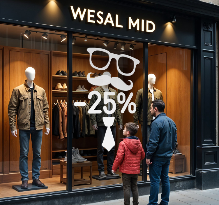 Schaufenster Folie vatertagsrabatt - TenStickers