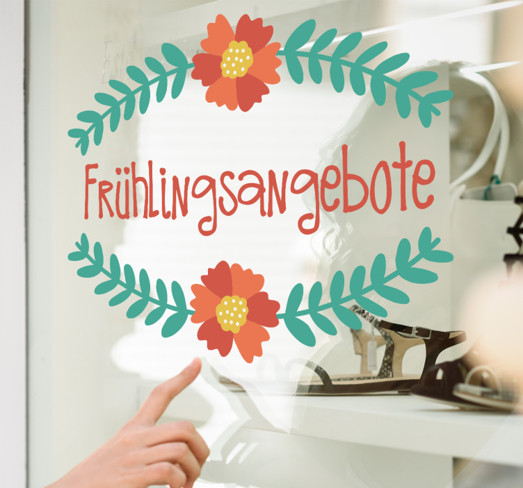 Schaufensteraufkleber Frühlingsangebote - TenStickers