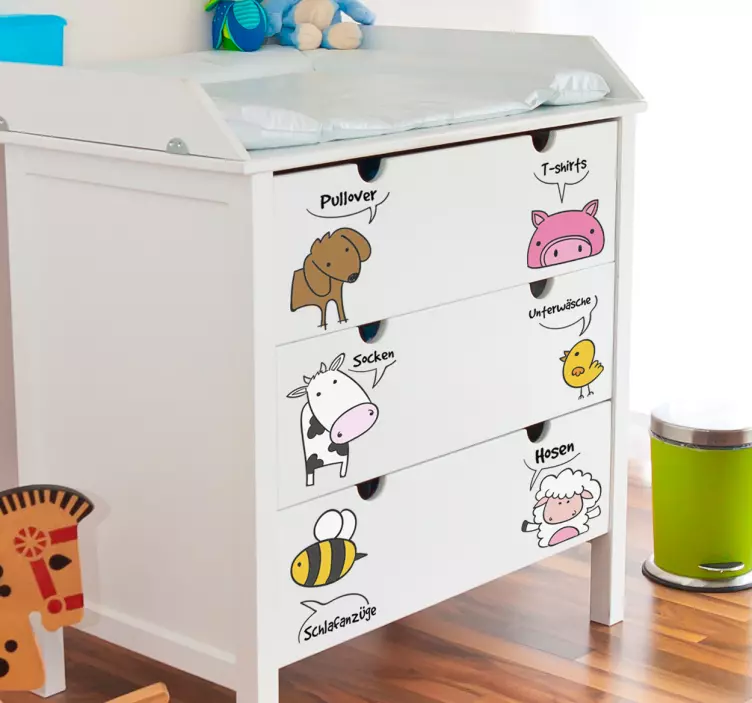 Schubladenaufkleber Tiere - TenStickers