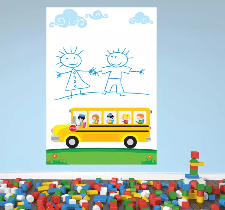 Schulbus Whiteboard Folie - TenStickers