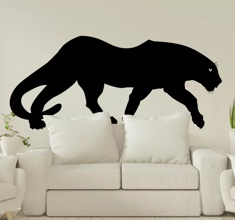 Schwarzer panther wildtier aufkleber - TenStickers