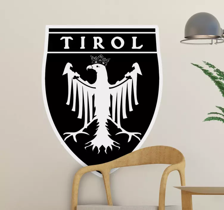Schwarzer Tirol adler wappen aufkleber - TenStickers