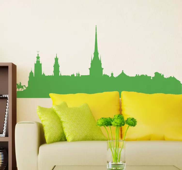 Skyline Stockholm Wandtattoo - TenStickers