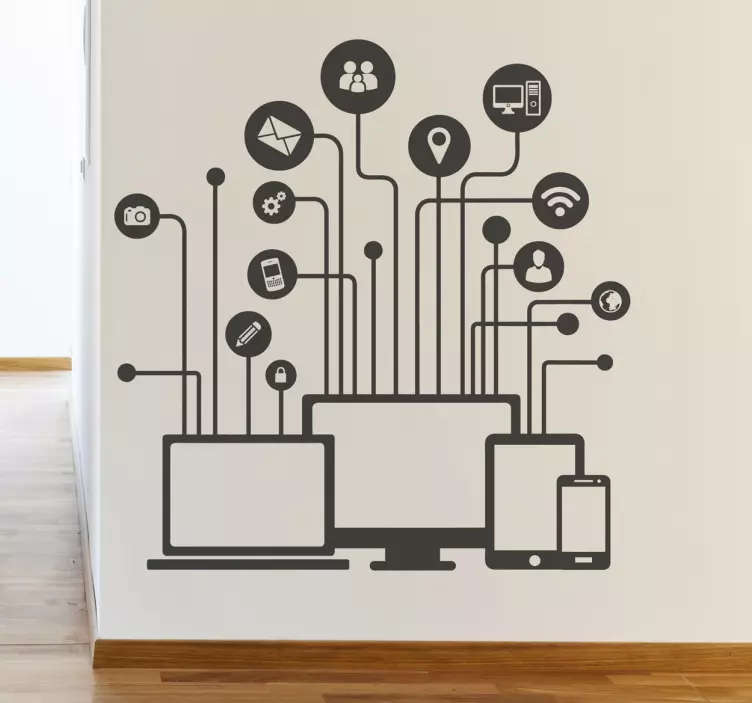 Social Media Illustration Sticker - TenStickers