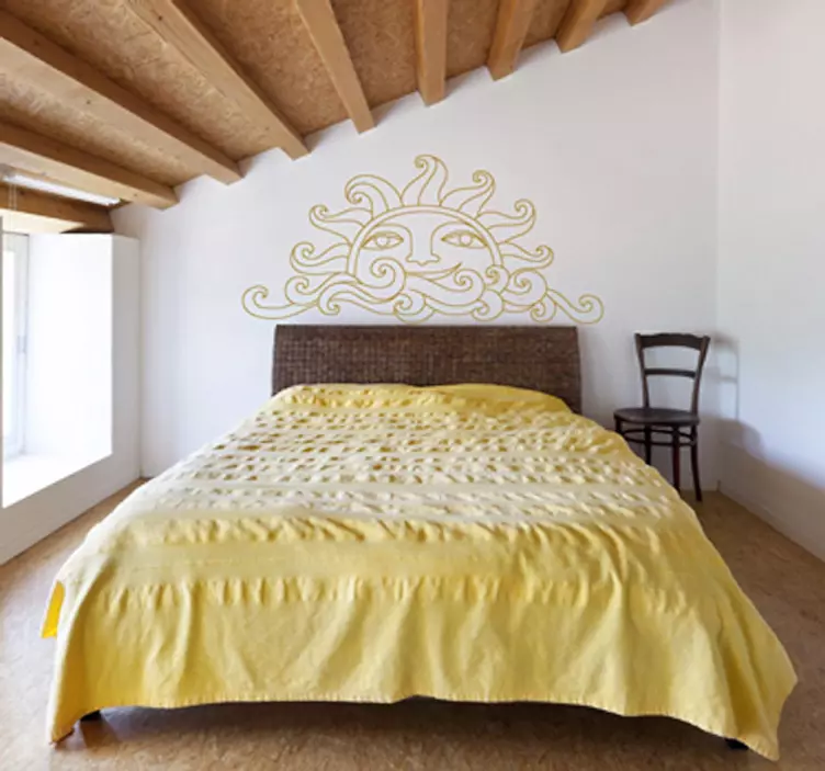 Sonnengesicht Aufkleber - TenStickers