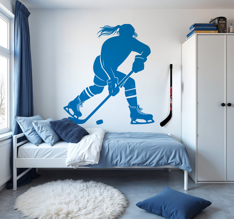 Sport Sticker eishockey-frauensilhouette - TenStickers