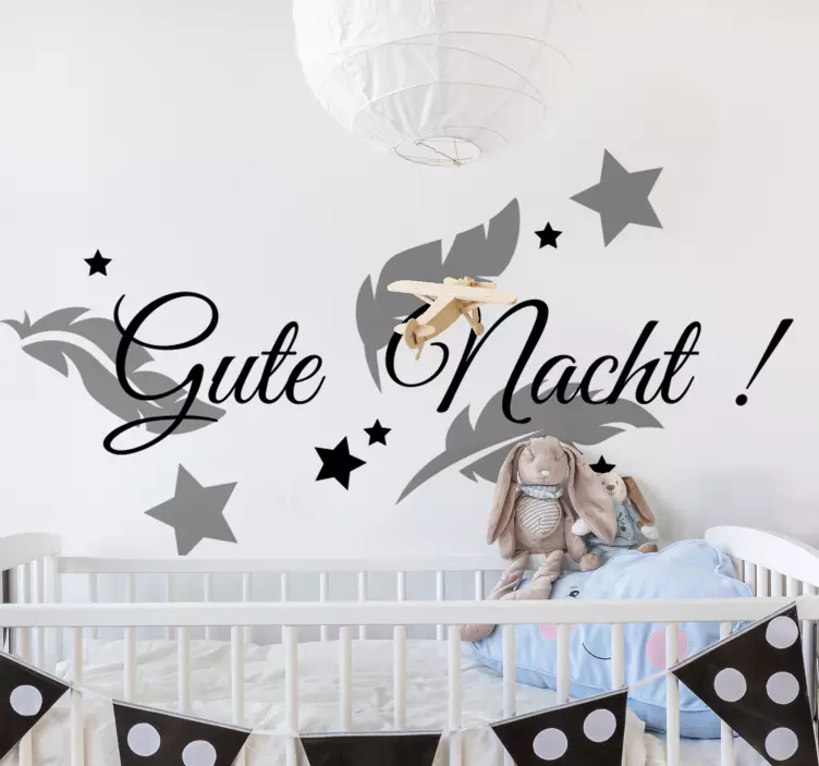 Wandtattoo Zuhause Gute Nacht Text - TenStickers