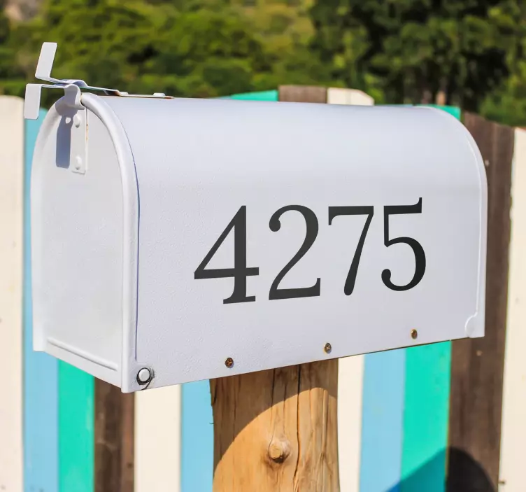 Wandtattoo Haus Klassisches zahlenpostfach - TenStickers