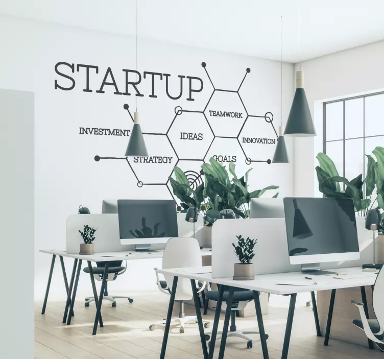 Aufkleber Büro konzepte für den Start up. - TenStickers