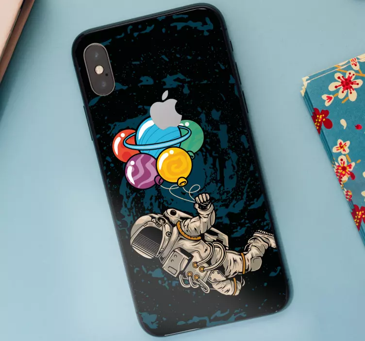Sticker IPhone astronaut mit ballons - TenStickers