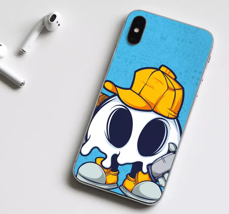 Sticker IPhone geisterfigur mit hut - TenStickers