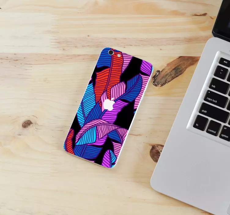 Sticker IPhone lebendige blattmotive - TenStickers