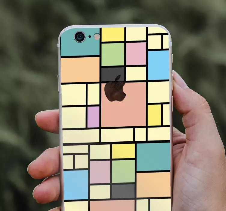 Sticker IPhone lebendiges geometrisches element - TenStickers