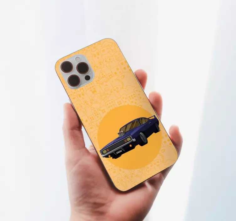 Sticker IPhone lila muscle-car - TenStickers