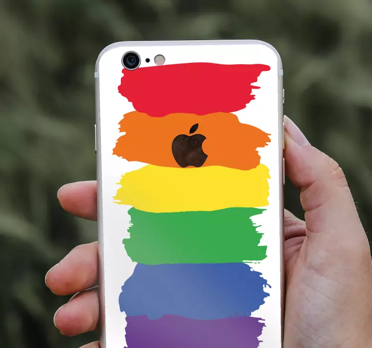 Sticker IPhone regenbogenstriche - TenStickers