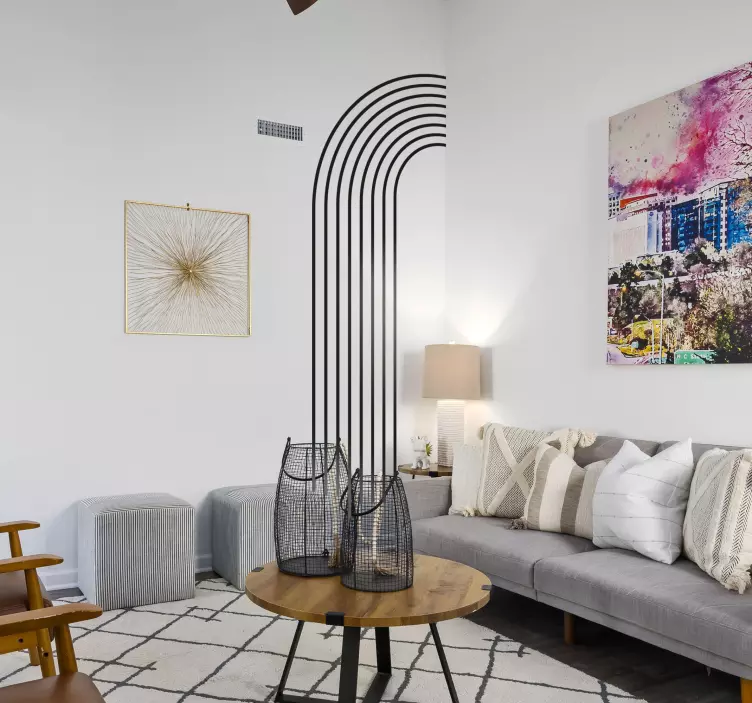 Wandtattoo Linien Abstrakter halbbogen - TenStickers