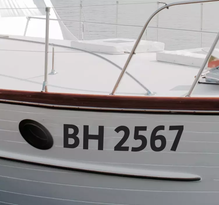 Aufkleber Marine "Anpassbare Schiffsregistrierung" - TenStickers