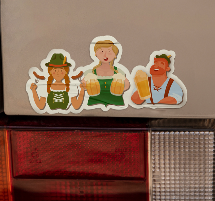 Sticker Oktoberfest bayerische matroschka - TenStickers